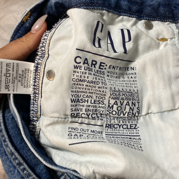 💚 GAP Light Blue Denim Shorts - low rise stride short 28 /6 - Picture 5 of 8